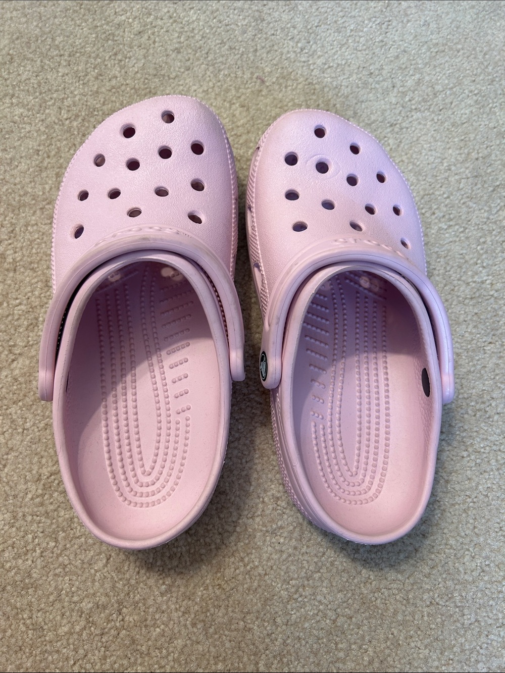 CROCS Kids Pastel Pink Classic Clogs with Heel Strap